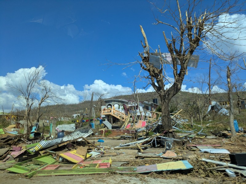 Une photo des dégâts causés par l'ouragan Melissa, prise par l'équipe sur le terrain.
